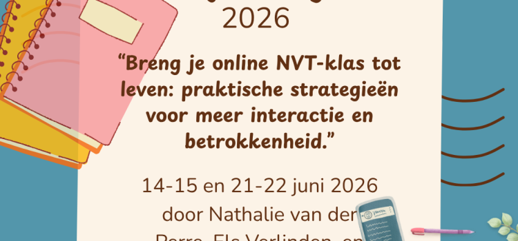 Bijscholing docenten nederlands 2026: Breng je online NVT-klas tot leven: praktische strategieën voor meer interactie en betrokkenheid. Bijscholing docenten nederlands 2026: Breng je online NVT-klas tot leven: praktische strategieën voor meer interactie en betrokkenheid.